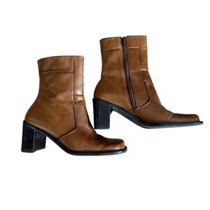 Leather Aldo Y2K does  70s Boots Beautiful Cognac Brown